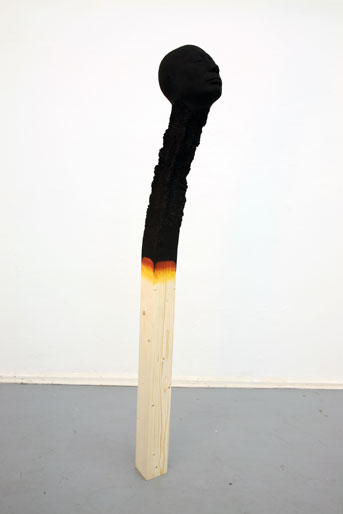 2011 Matchstickmen ca. 155-158 cm, wood,PU acrylic,gouache paint - Wolfgang Stiller