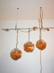 rankgrowth custom made installation, 2000, Latex, Acrylglas,Metall, Licht, ca. 240 x 350 x 80cm - Wolfgang Stiller