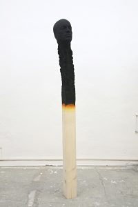 matchstickmen 2019, PU ,wood,paint ca 163 cm - Wolfgang Stiller