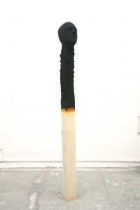 matchstickmen 2019, PU ,wood,paint ca 163 cm - Wolfgang Stiller