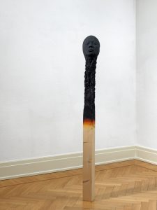 matchstickmen 2019, PU ,wood,paint ca 163 cm - Wolfgang Stiller